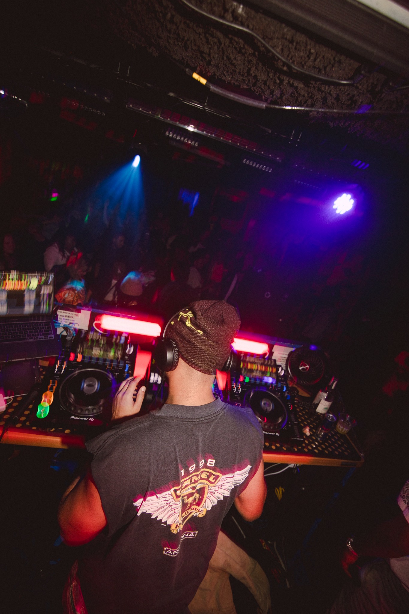 Gabriel Amand behind the decks at Cuffing Season 2024