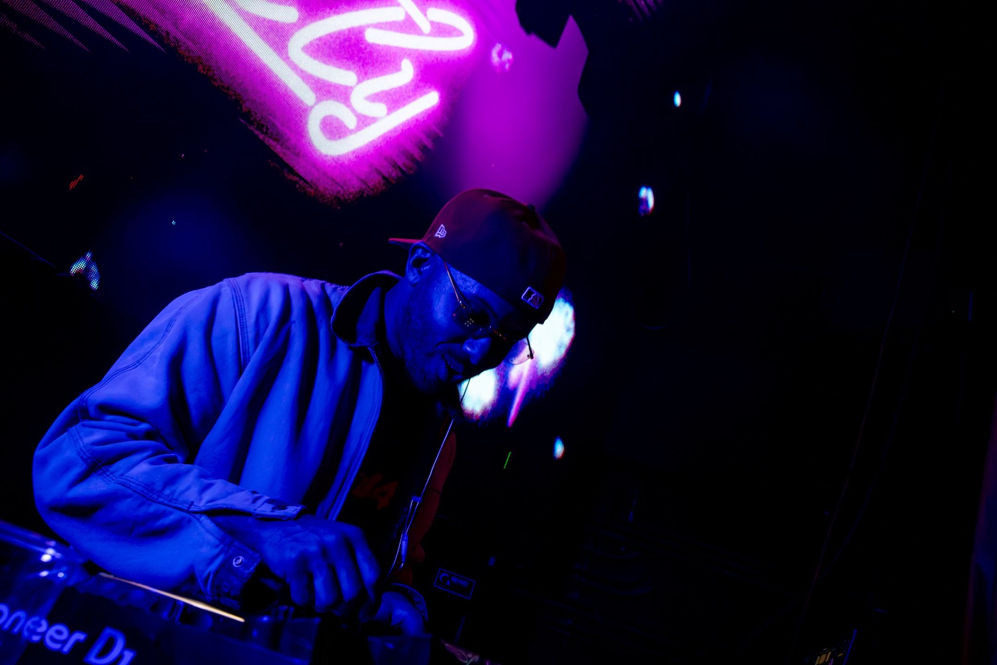 Gabriel Amand behind the decks at The RNB Party 2024